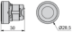 Head for illuminated push button, Harmony XB5, plastic, red flush, 22mm, universal LED, spring return, plain lens alt_view_5