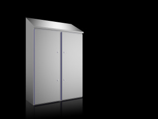 Higiēniska dizaina kompakts korpuss, 1.4301, platums 1010x1250x400 mm, augstums aizmugurē 1480 mm, 1319600 Rittal main