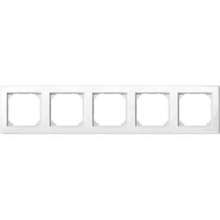 Cover frame, Merten M-Smart, 5 gangs, polar white main
