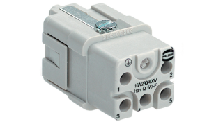 Вставка гнезда, Han Q 5/0 5p+E, 5 Poli, Crimp, Socket 09 12 005 3101 main