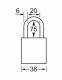 A1107KARED | Anodized Aluminium Padlocks - Keyed Alike - 5 Pin locking mechanism alt_view_2