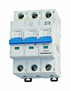 Automātslēdzis (MCB) B, 32A, 3-pole, 4.5kA, Schrack Teknik, BM418332-- main