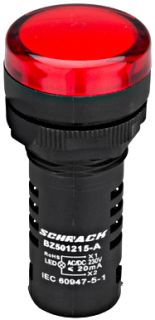 LED lamp red, 230 VAC, 22mm, BZ501215A Schrack Technik main