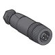 Female, M12, 4 pin, straight connector, cable gland Pg 7, XZCC12FDP40B main