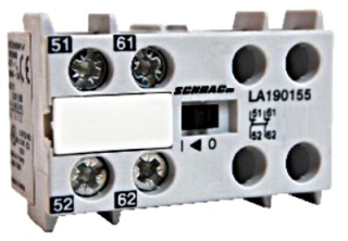 Auxiliary contact block for mini Contactors LA1, 2NC, HK02
