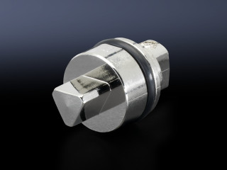 SZ Lock insert, version A, Die-cast zinc, 7 mm triangular, L: 27 mm, 2462000 Rittal