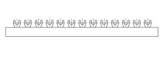 Busbar fork 2-pole, 10mmý, 1m, BSB00111A Schrack Technik