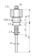 CNP-18F-30-M elektrods, 150mm, M18x1.5, +130C, Dinel alt_view_2