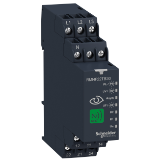 3-phase control relay, Harmony Control Relays, 8A, 2CO, overfrequency and underfrequency, 208...480V AC