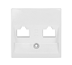 Cover for 2*RJ45 Toolless Line jacks, white, EV104004-- Schrack Technik main