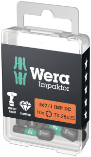 867/1 IMP DC TORX® DIY Impaktor биты, TX 25 x 25 мм, 10 предметов, 05057625001 Wera main