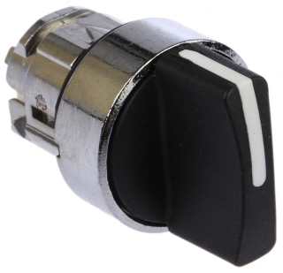 Pārslēdža galva 3 pozīcijas, ar atsperi, 22mm, Melna, Harmony XB4 ZB4BD5 Schneider Electric main
