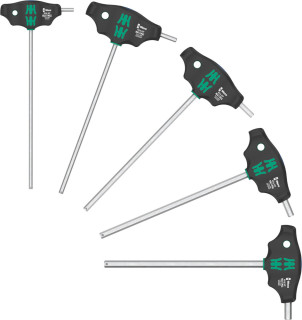 454/5 HF SHK Set 1 Screwdriver set T-handle screwdriver Hex-Plus with holding function, 5 pieces, 05136070001 Wera main