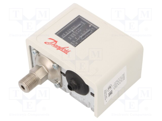 Pressure switch, KP36 Regulation range [bar] Pe: 2.00 - 14.00, Differential [bar]: 0.70 - 4.00, Reset function: Auto, Pressure connection type: G, Pressure connection size: 1/4, Enclosure rating IP: IP30, Max. Working Pressure [bar]: 17.0 main