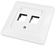 Outlet empty 2 module (SFA)(SFB), 80x80mm, straight, RAL9010 main