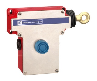 Latching emergency stop rope pull switch, cable XY2CE, 300 V AC, 10 A, XY2CE1C290