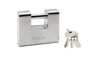690EURD | Rectangular Zinc body padlock - Keyed Different main