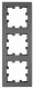 Three gang frame, Design CUBIC, anthracite, EV115303 Schrack Technik main