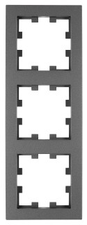 Three gang frame, Design CUBIC, anthracite, EV115303 Schrack Technik