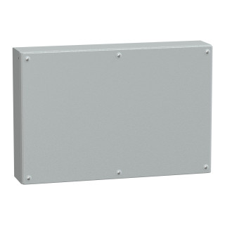 Metal industrial box plain door H400xW600xD120 IP66 IK10 RAL 7035 main