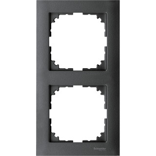 Cover frame, Merten M-Pure, 2 gangs, anthracite main