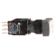 Complete illuminated push button, Harmony XB6, white rectang flush, 16mm, spring return, 1NO + 1NC,  12...24V main