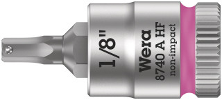 8740 A HF Zyklop bit socket with holding function, 1/4" drive, 1/8" x 28 mm, 05003383001 Wera main