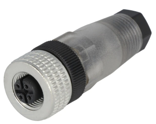 Konektors, 4 PIN, mamma taisnais, 4A, 250V, 4…6mm, M12, IP67, ELKA4012PG7TO Hirschmann main