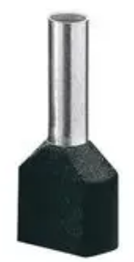 AI-TWIN  2X 1,5 - 8 BK, Ferrule, Length contact range: 8 mm, sleeve length: 16 mm, color: black, MOQ: 100, 3200823, Phoenix Contact main
