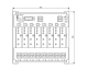 Mounting base for 8 SL-relays, screw terminals with test contacts alt_view_2