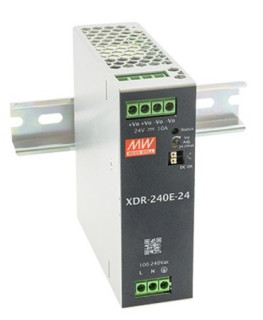 Power Supply; DIN; 240W; 48V; 5A; 85-264VAC; 120-370VDC, MeanWell, XDR-240E-48 main