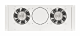 Roof fan-unit with 2 fans and thermostat, 19", 4U, RAL7035 main