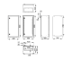 Metāla elektrības sadales skapis, 800 x 400 x 300 (A x P x Dz), IP65, WSA8040300 Schrack Technik alt_view_2
