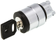 Head for key selector switch, Harmony XB4, metal, black, 22mm, key 455, 2 positions,stay put alt_view_4