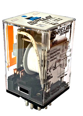 Plug-in Relay, 11 pin, 3 CO 24VDC 10A, gold flashed with LED main