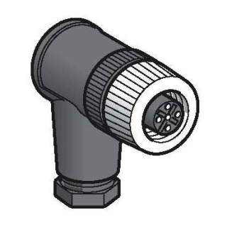 Female, M12, 5 pin, elbowed connector, cable gland Pg 7, XZCC12FCM50B main