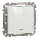 Push-Button, Sedna Design & Elements, 2-way, 10A, with blue locator, white main