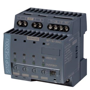 SITOP PSE200U selectivity module, 24 V DC/4 x 3-10A w. common signaling contact, 6EP1961-2BA21, Siemens main