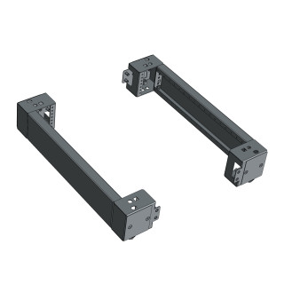 Plinth side parts (pair) D=600 H=100mm stainless steel, KCSOTX0601, Schrack Technik