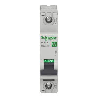 Automātslēdzis Multi9 C60H-DC 1P C 16A 10kA 250V-DC MCB, Schneider Electric, M9U21116 main