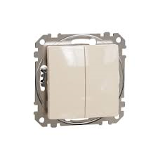 Switch, Sedna Design & Elements, 2-circuits, 10AX, PRO, beige main