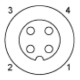 Konektors 4 PIN, mamma taisnais, 4A, 125V, 3…6mm, M12, IP67, XZCC12FDM40B Schneider Electric alt_view_2