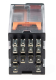 miniature plug in relay, Harmony Electromechanical Relays, 6A, 4CO, with LED, with lockable test button, flat (faston type), 230V AC alt_view_5