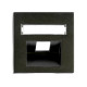 Cover for RJ45 UAE outlet, labelling window, 1-Port, black, EV134314 Schrack Technik main
