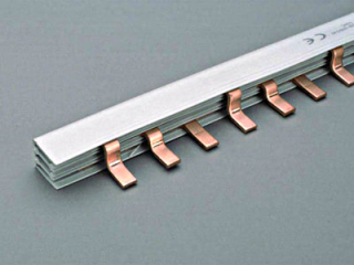Comb bar, 3-pole, bridge type 130A, pitch 27mm, 1m long