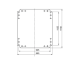 Plain mounting plate H1200xW1000mm Galvanised sheet steel Reversible dimension alt_view_2