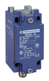 Limit switch body, ZCKJ, fixed, w/o display, 1NC+1 NO, slow break, M12, ZCKJ5D