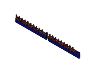C-Busbar N-conductor, break-out, 16mmý, blue, 1m, BSA90127 Schrack Technik