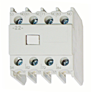 Auxiliary contact front 2NO+2NC, 3A for LA3116-LA3316