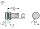 Push button, Harmony XB7, round white flush, 22mm, spring return, 1NO + 1NC, black marked up arrow alt_view_2